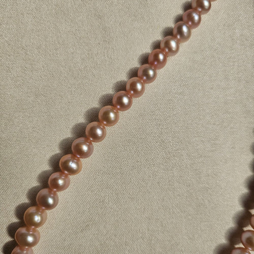 Apricot Blush  Cultured Freshwater Pearl Necklace