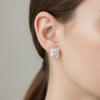 Little Luck · Baroque Clover Freshwater Pearl Stud Earrings