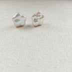 Starlight Glow · Baroque Star Freshwater Pearl Stud Earrings