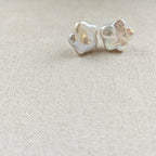 Starlight Glow · Baroque Star Freshwater Pearl Stud Earrings