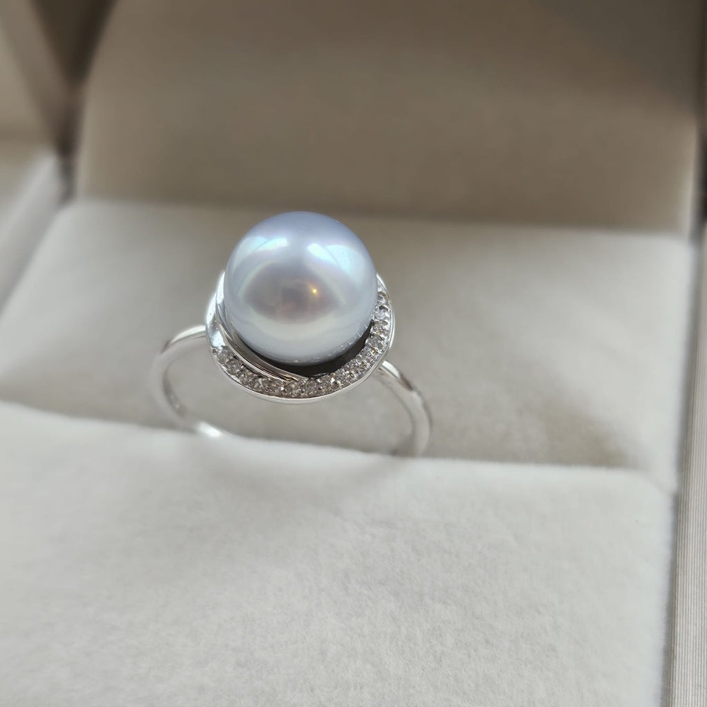 Luminous Halo Shintama Akoya Pearl Ring