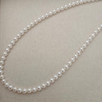 White Seed Glow · 4–4.5mm Freshwater Seed Pearl Necklace