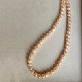 Dawnlit Peach Glow · Cultured Freshwater Pearl Necklace