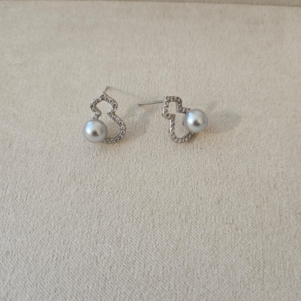 Fortune Gourd · Akoya Pearl Drop Earrings