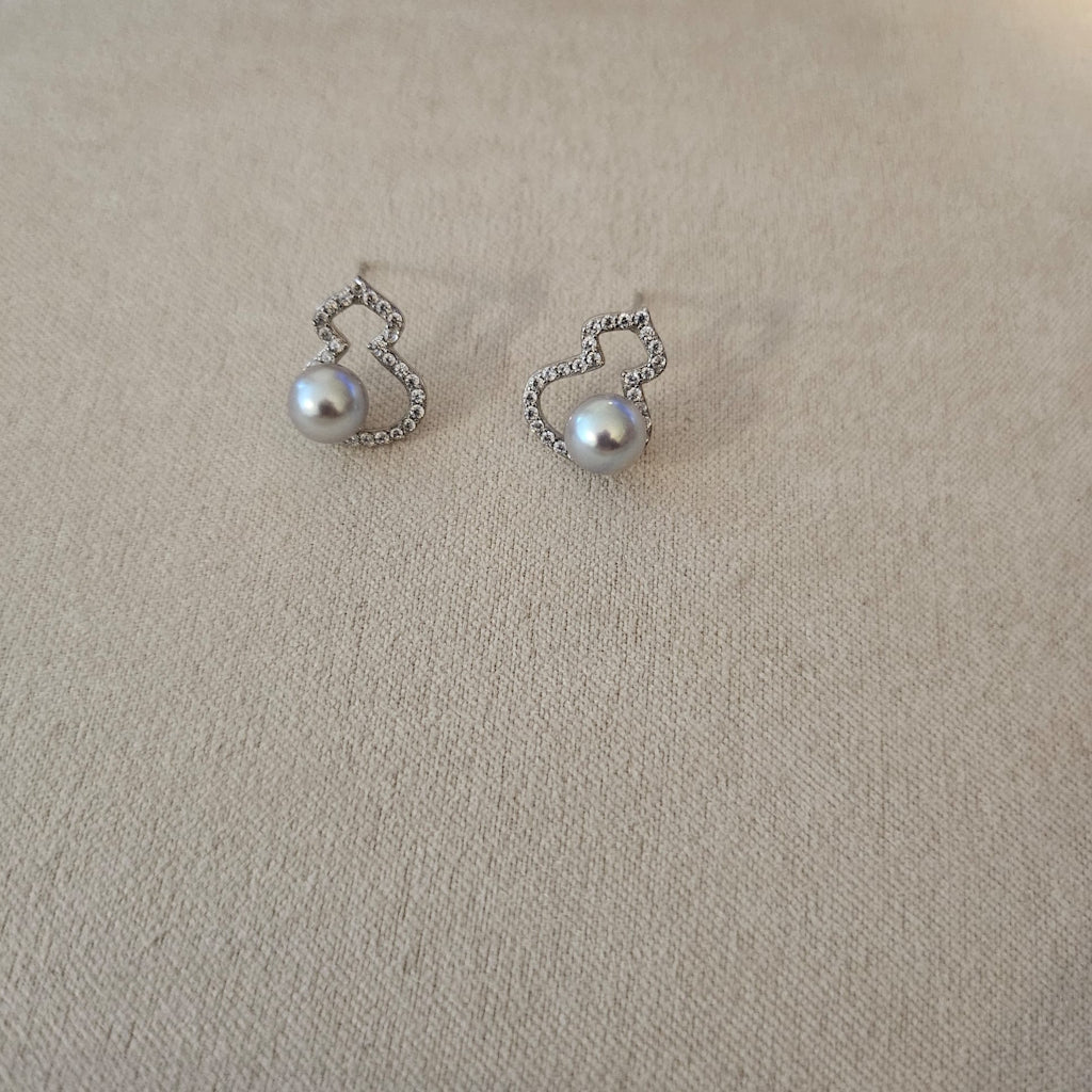 Fortune Gourd · Akoya Pearl Drop Earrings