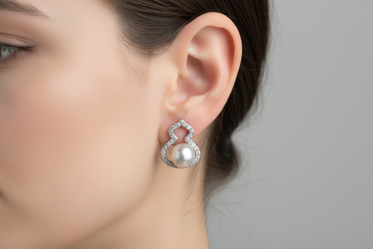 Fortune Gourd · Akoya Pearl Drop Earrings