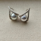 Crescent Akoya Pearl Earrings