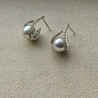 Crescent Akoya Pearl Earrings