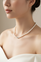 5–6 mm Pastel Freshwater Pearl Necklace with Silver Clasp