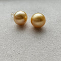Solstice Golden Pearl Studs