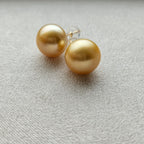 Solstice Golden Pearl Studs