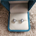 Framed Gleam · 7–8mm Akoya Pearl 3‑Way Stud Earrings