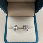Framed Gleam · 7–8mm Akoya Pearl 3‑Way Stud Earrings