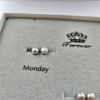 Week of Mini Pearls · 4–4.5mm Freshwater Button Stud Earring Gift Set