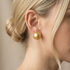 Solstice Golden Pearl Studs
