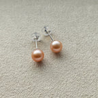 Poetic Haze · 6mm Cultured Freshwater Pearl Studs (3 Colors)